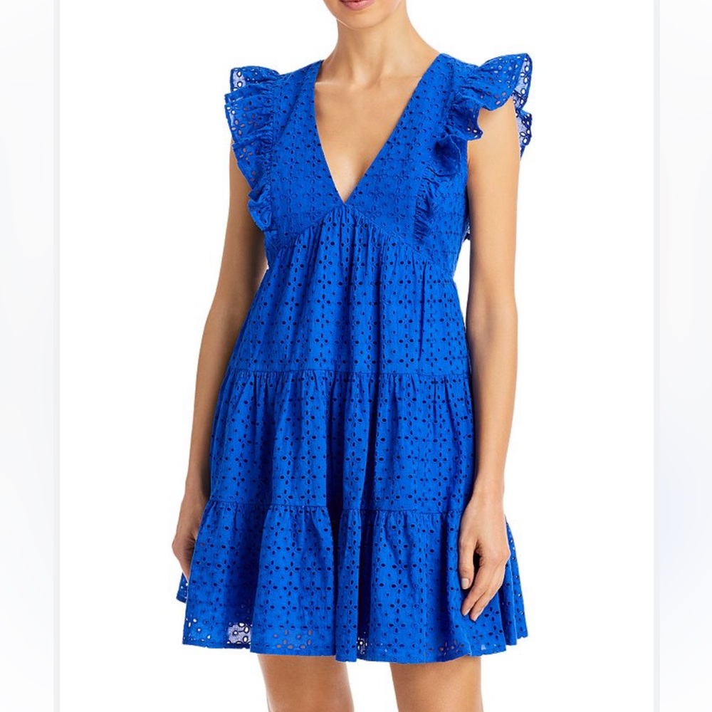 AQUA NWOT Eyelet Sleeveless Dress (M)